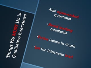 Qualitative Interviewing Skills