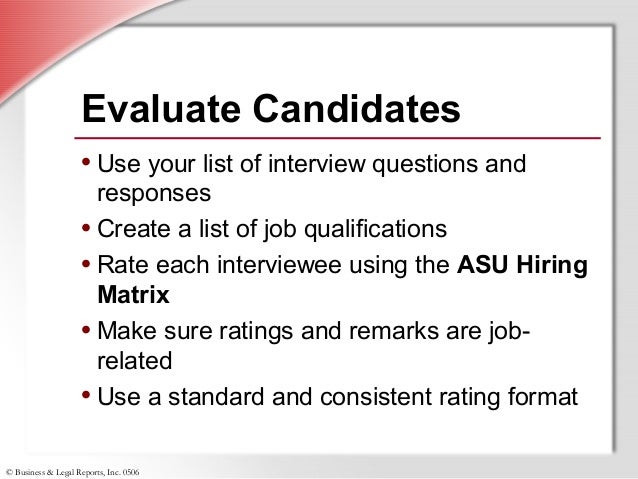 job qualifications list