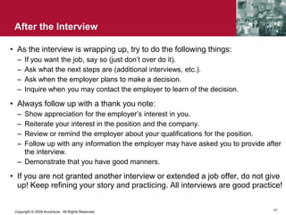 Interviewing Skills Presentation