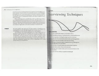 Interviewing techniques