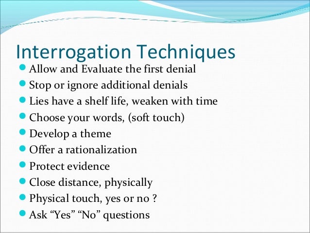 interview interrogation stress interview questions