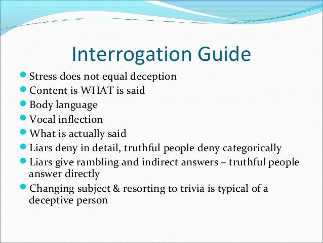 Interview & Interrogation