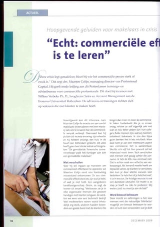 Interview Maarten Colijn Vastgoed Adviseur Dec09
