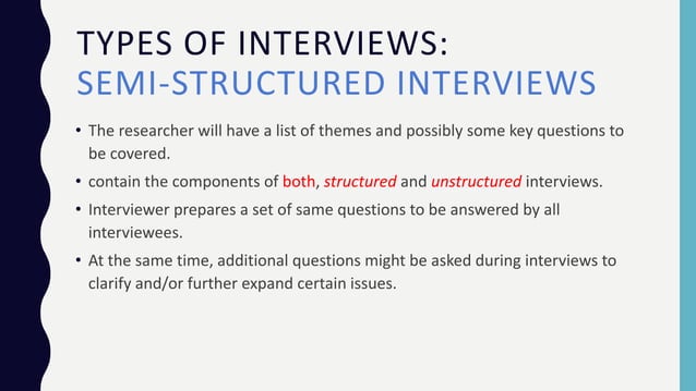 Interview Method for Qualitative Research