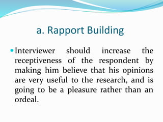 Interview method in research | PPTX