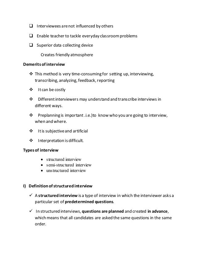 Interview method of psychology