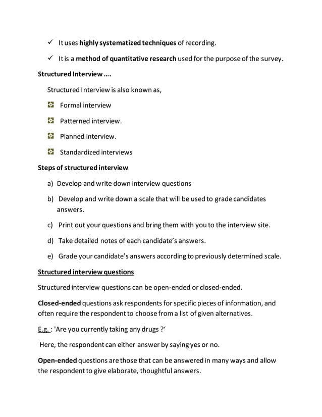 Interview method of psychology pdf 5