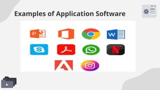 Examples of Application Software
 