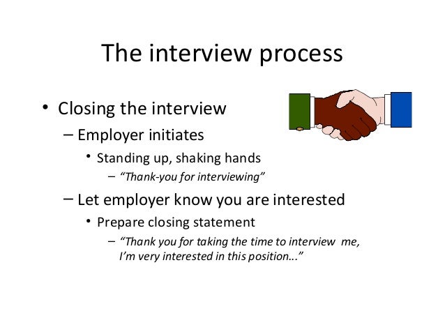 closing interview statement