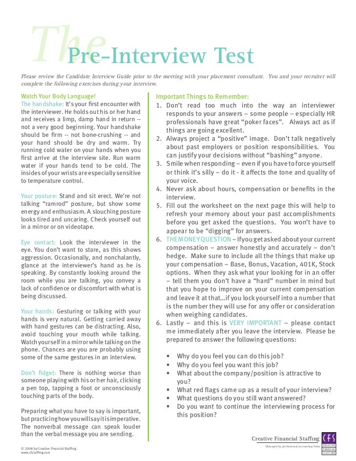 Interview Preparation Worksheet Interview Preparation Worksheet
