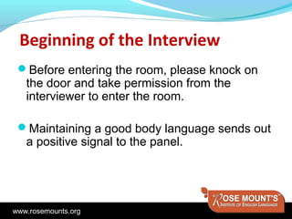 Interview presentation | PPT