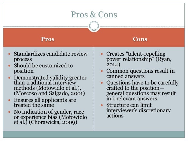 interview research method pros and cons