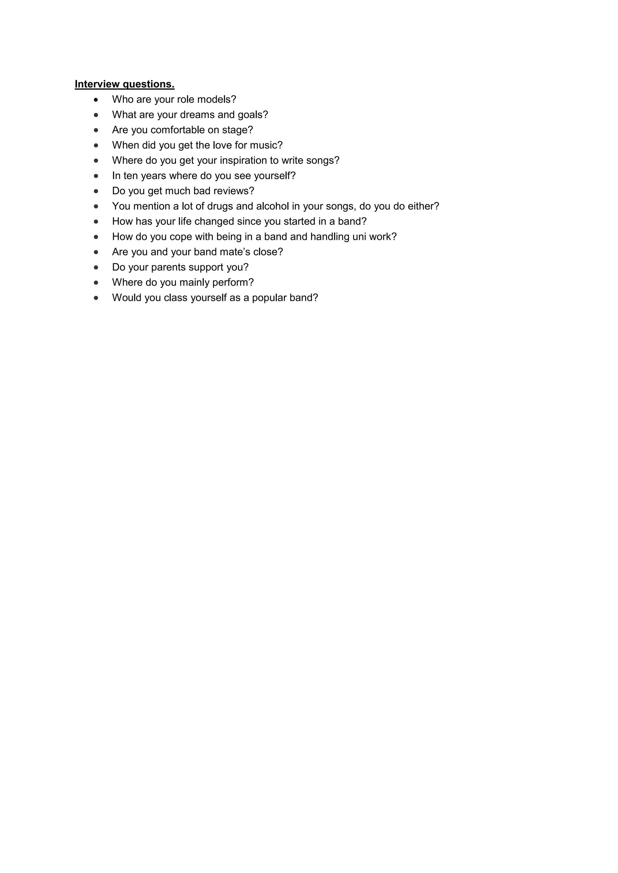 Interview questions | PDF