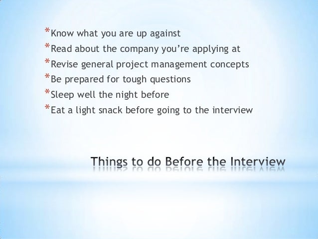 project management interview