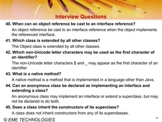 Top 10 Interview Questions For Java | PPT