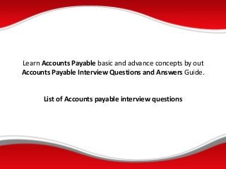 20 Accounts Payable Interview Questions And Answers – LBBJ