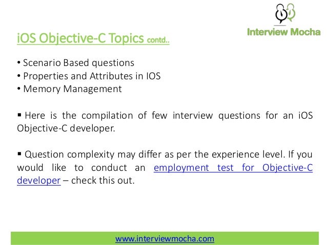 objective interview questions