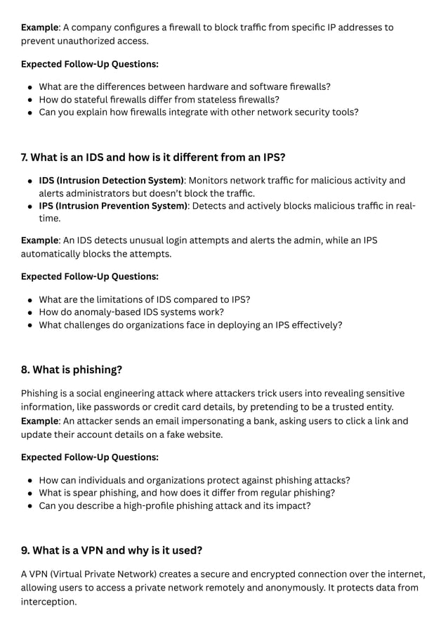 Cybersecurity Interview Questions For Freshers Pdf