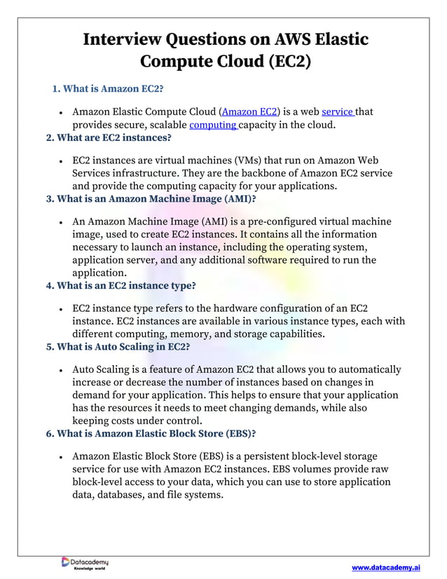 Interview Questions on AWS Elastic Compute Cloud (EC2).pdf