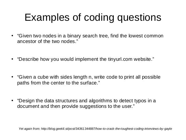 interview questions slide deck interview suggestions