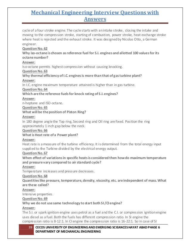 standard interview questions