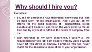 Interview Questions and Answers | PPTX