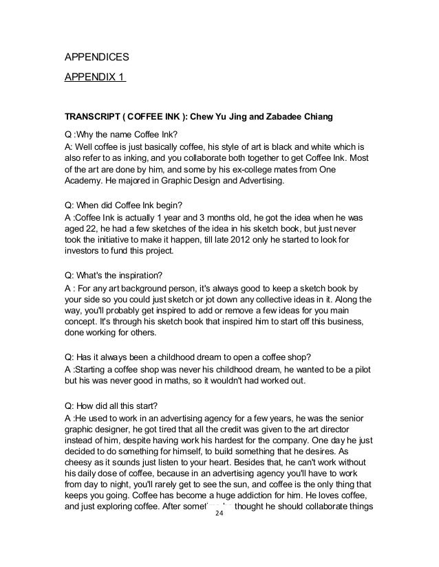Interview summary report sample image
