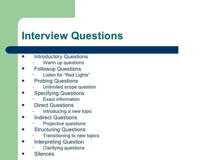 introduction to interviewing interview introduction