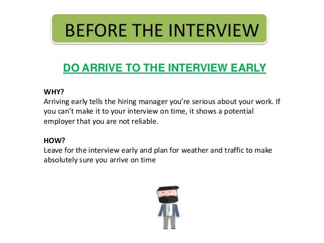 how early should you arrive to an interview
