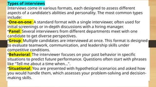 Comprehensive Guide to Interview Types and Preparation Strategies | PPTX