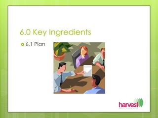 6.0 Key Ingredients 6.1 Plan 