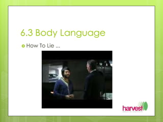 6.3 Body LanguageHow To Lie ...