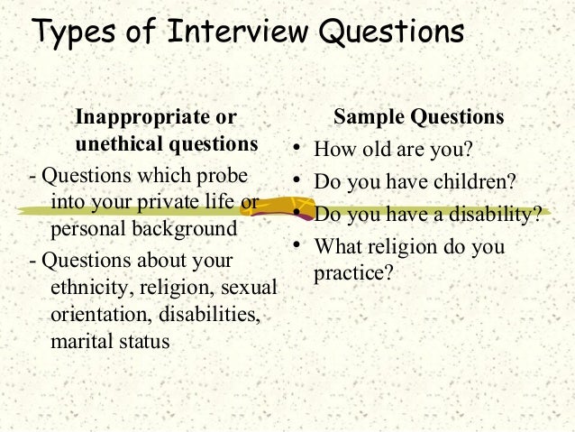 behavioural type interview questions