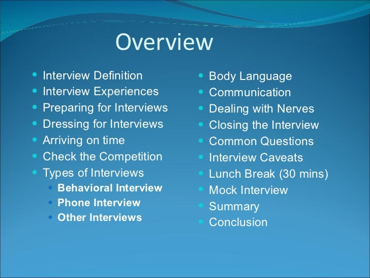 preparing for a behavioral interview