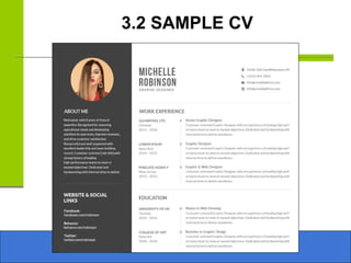 3.2 SAMPLE CV
 