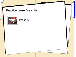 Practice these five skills:


          Prepare
 