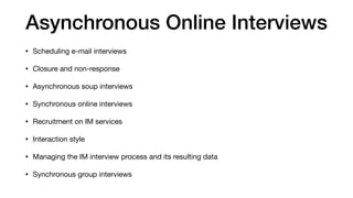 Interviews in Qualitative Research with Kantian and Phenominological ...