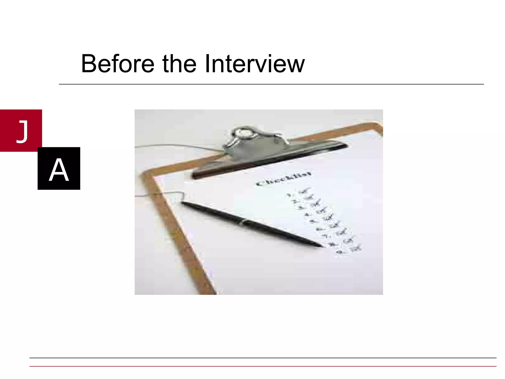 Before the Interview 