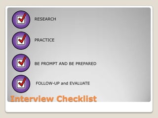 Interview Success Choices