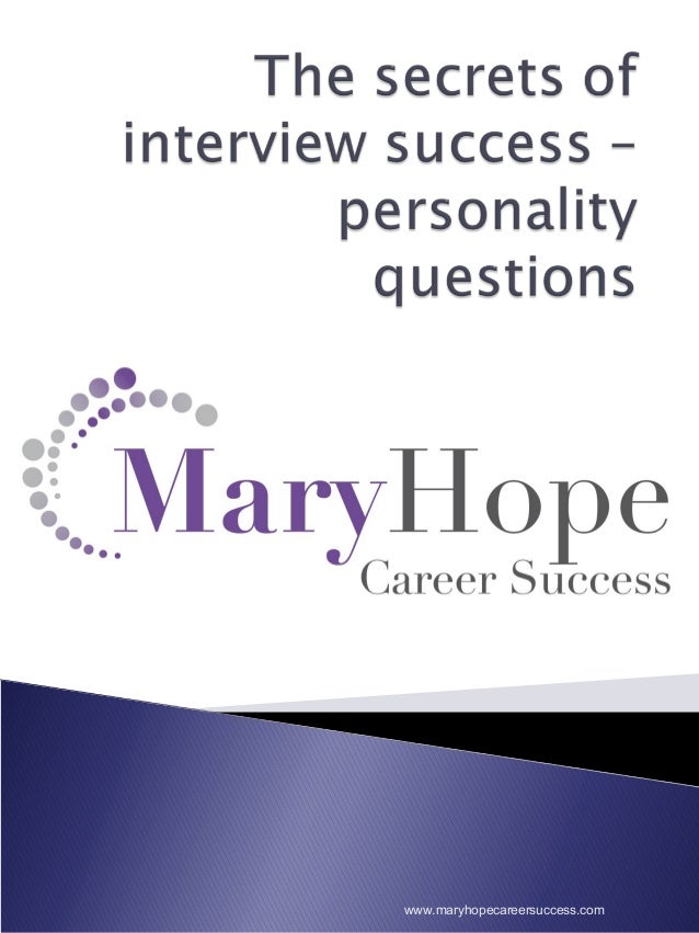 interview questions about personality