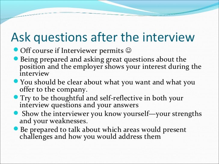 what to ask the interviewer