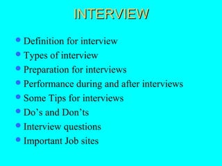 Interviewtechniques ppt