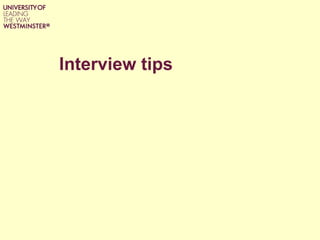 Interview tips 