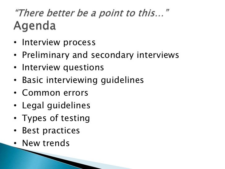 interviewing tips