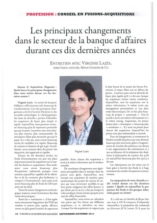 Entretien avec Virginie Lazès, Directrice Associée, Bryan Garnier & Co