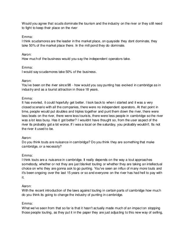 Interview transcript