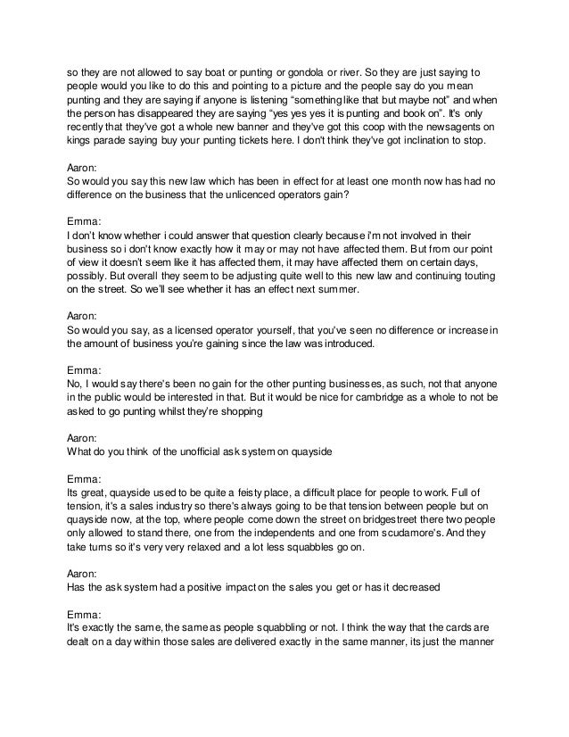 Interview transcript