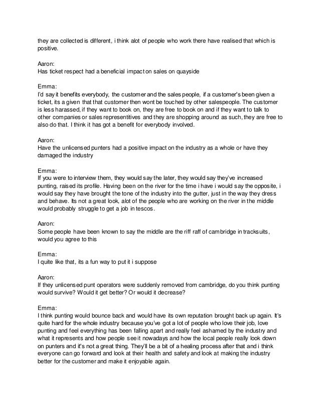 Interview transcript