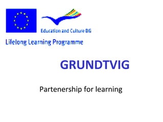 GRUNDTVIG Partenership for learning 