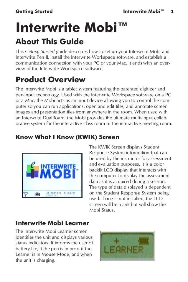 Interwrite mobi software Interwrite mobi software